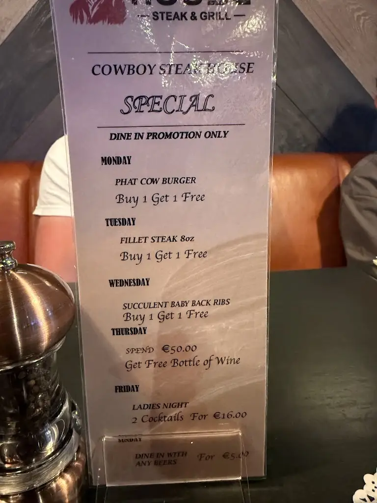 Menu_Cowboy Steakhouse C&B Steakhouse_Balally_imagen_4