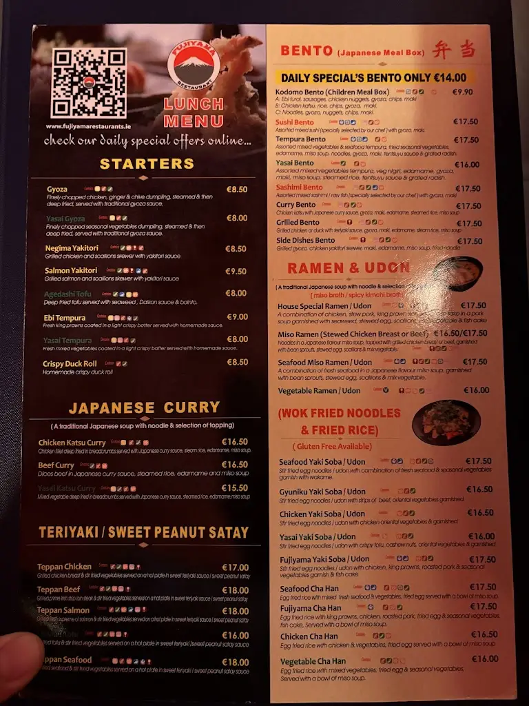 Menü_Fujiyama Dundrum Town Centre_Balally_Bild_1