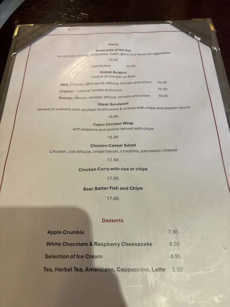 Menu_The Goblet_Beaumont_image_1