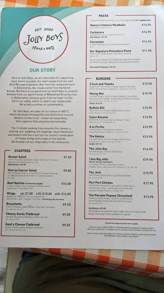Menu_Jolly Boys Pizza & Grill Ballymahon_Ballymahon_image_2