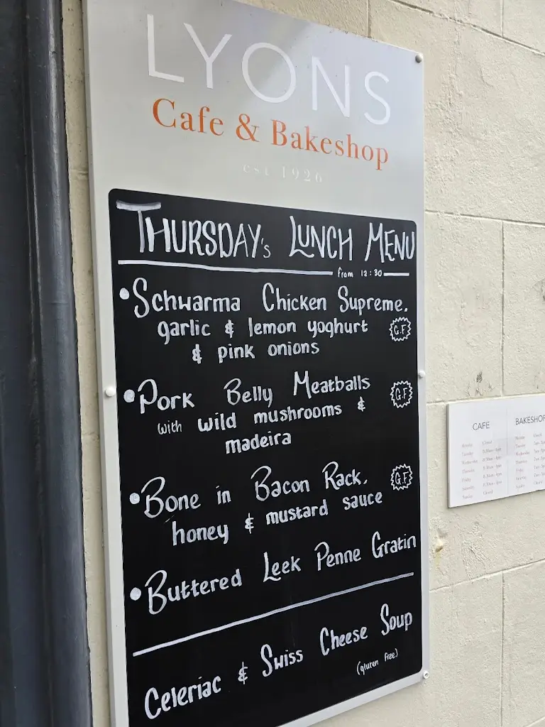 Menu_Lyons Café and Bakeshop_Collooney_immagine_2