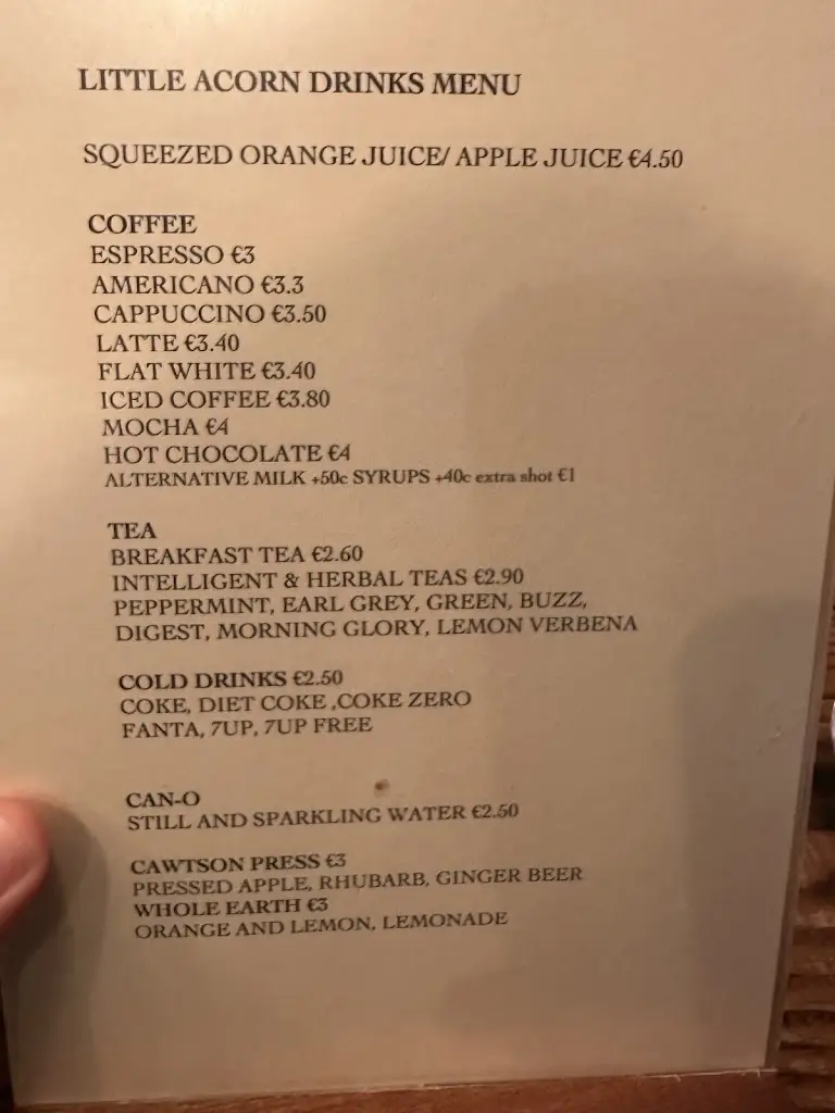 Menu_Little Acorn Cafe_Baltinglass_image_1