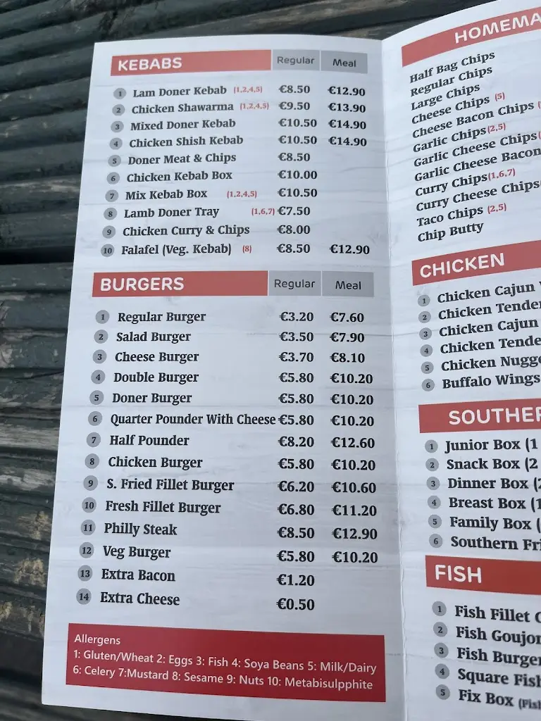 Menü_Mr Chips Baltinglass_Baltinglass_Bild_2