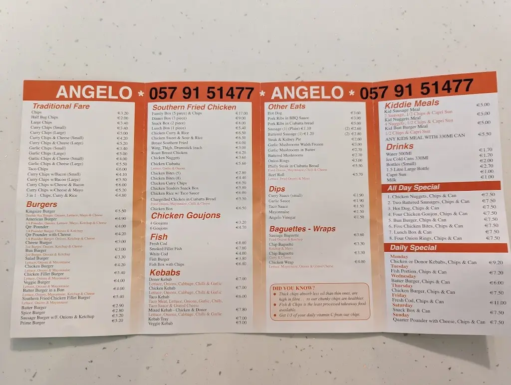 Menu_Angelo's Takeaway_Banagher_image_1