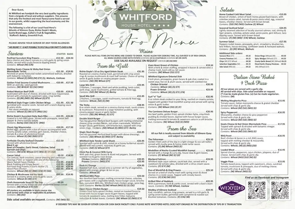 Menü_Forthside Bar Bistro_Ballygerry_Bild_2