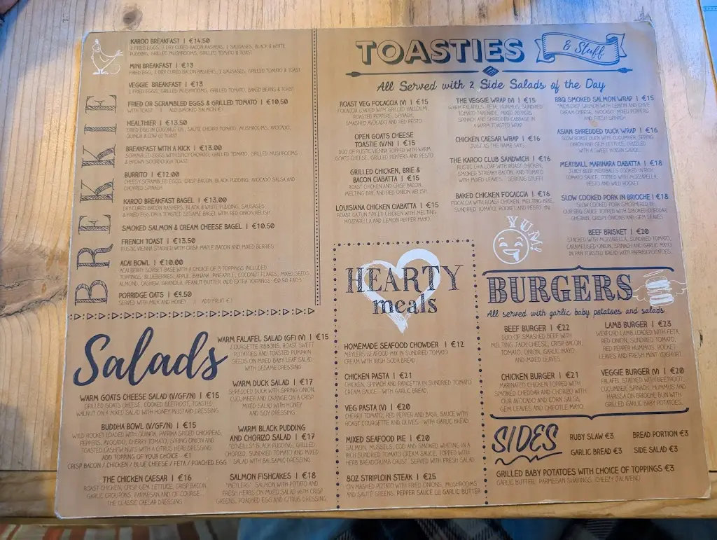 Menü_Karoo Farmshop & Cafe_Ballygerry_Bild_1