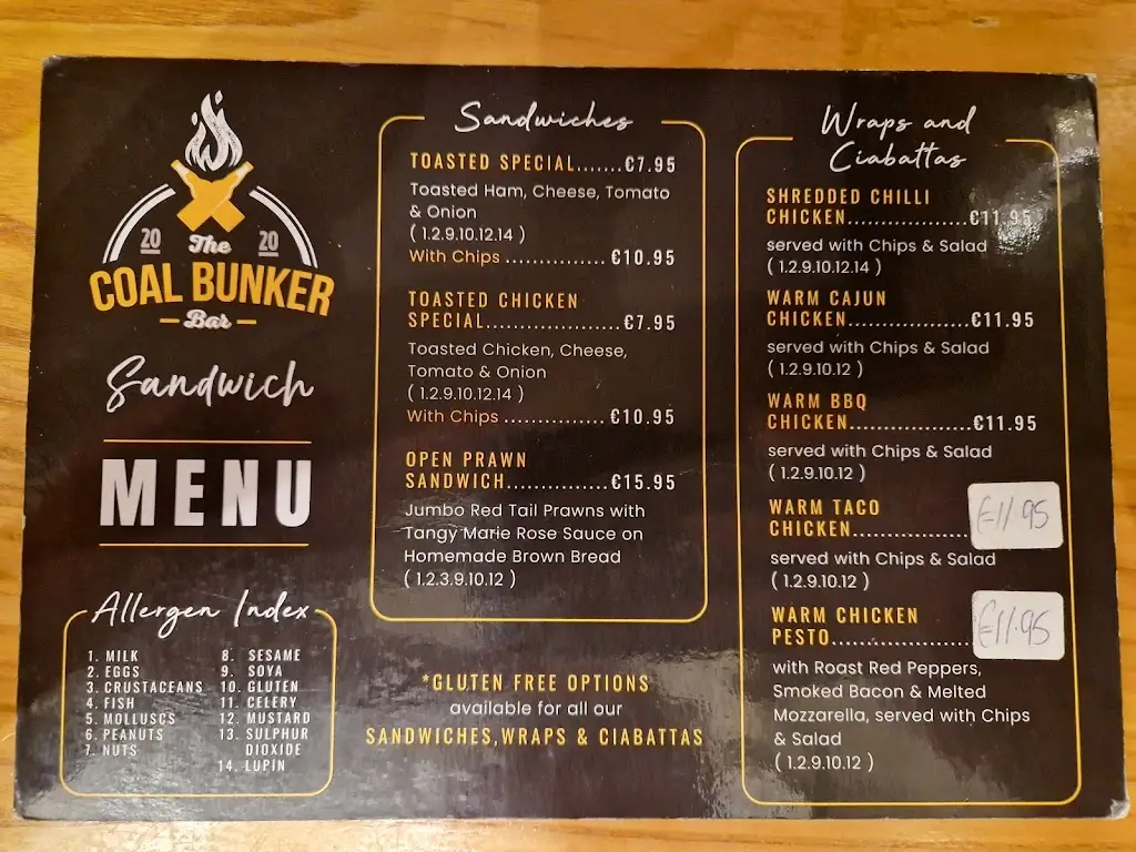 Menu_The Coal Bunker Bar_Ballygerry_image_2
