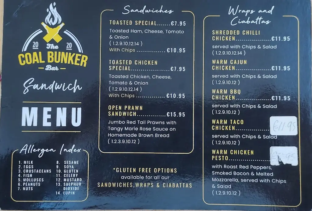 Menu_The Coal Bunker Bar_Ballygerry_image_3