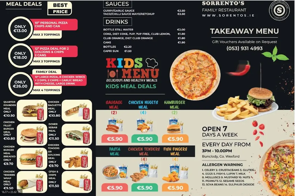 Menu_Sorrento’s_Bunclody_image_1