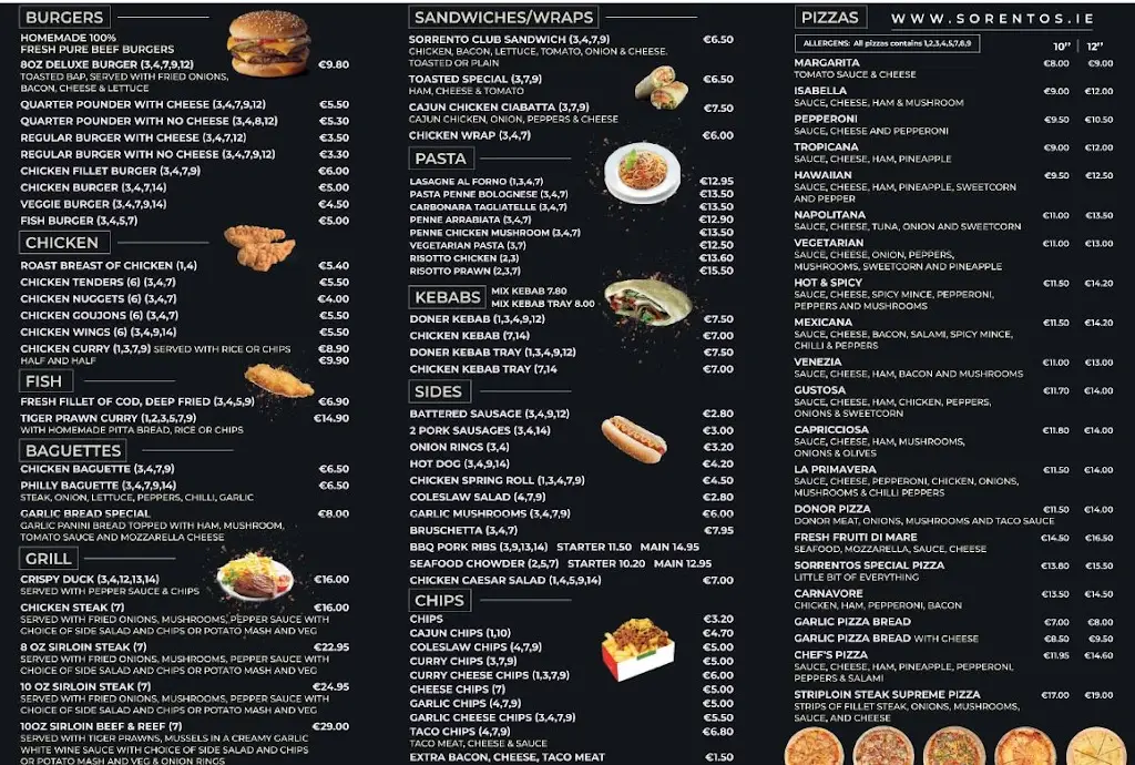 Menu_Sorrento’s_Bunclody_image_2