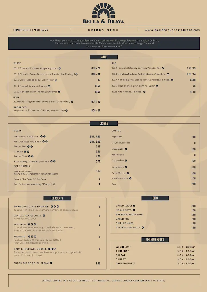 Menu_Bella & Brava Restaurant_Collooney_image_2