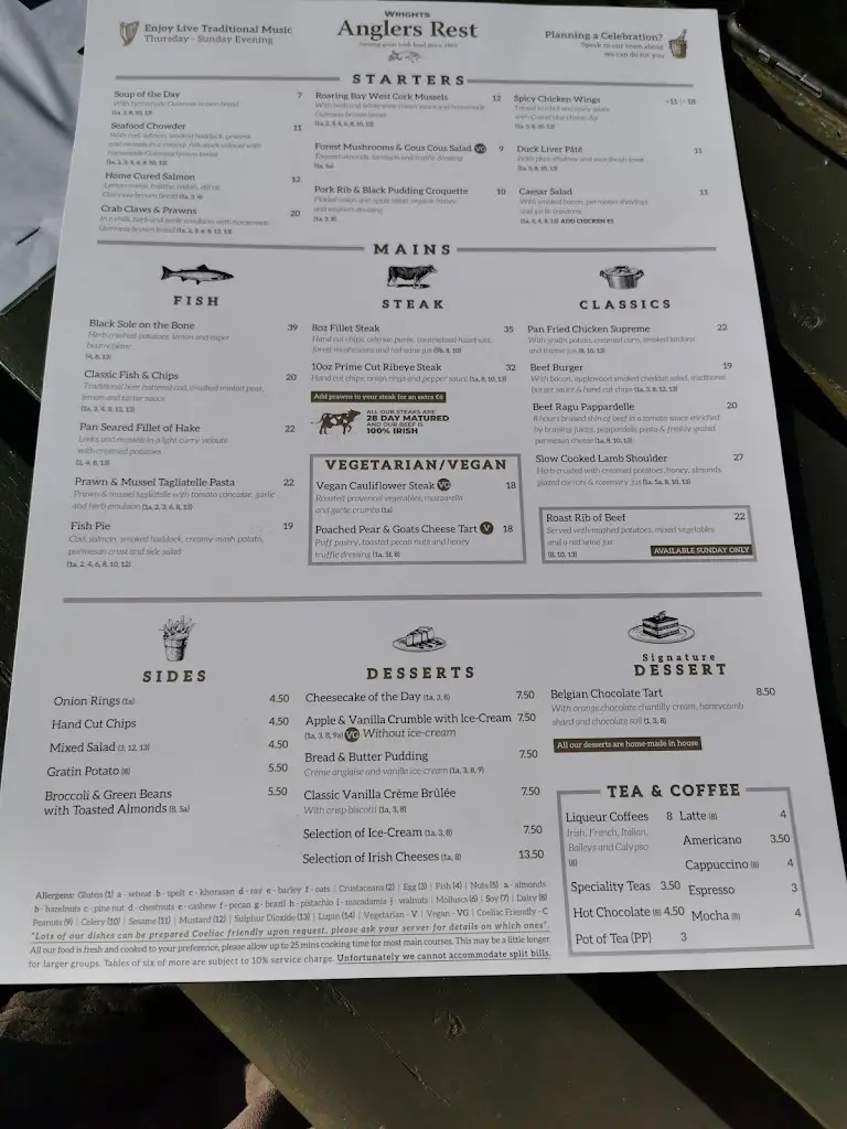 Menu_Wrights Anglers Rest_Ballyfermot_imagen_2