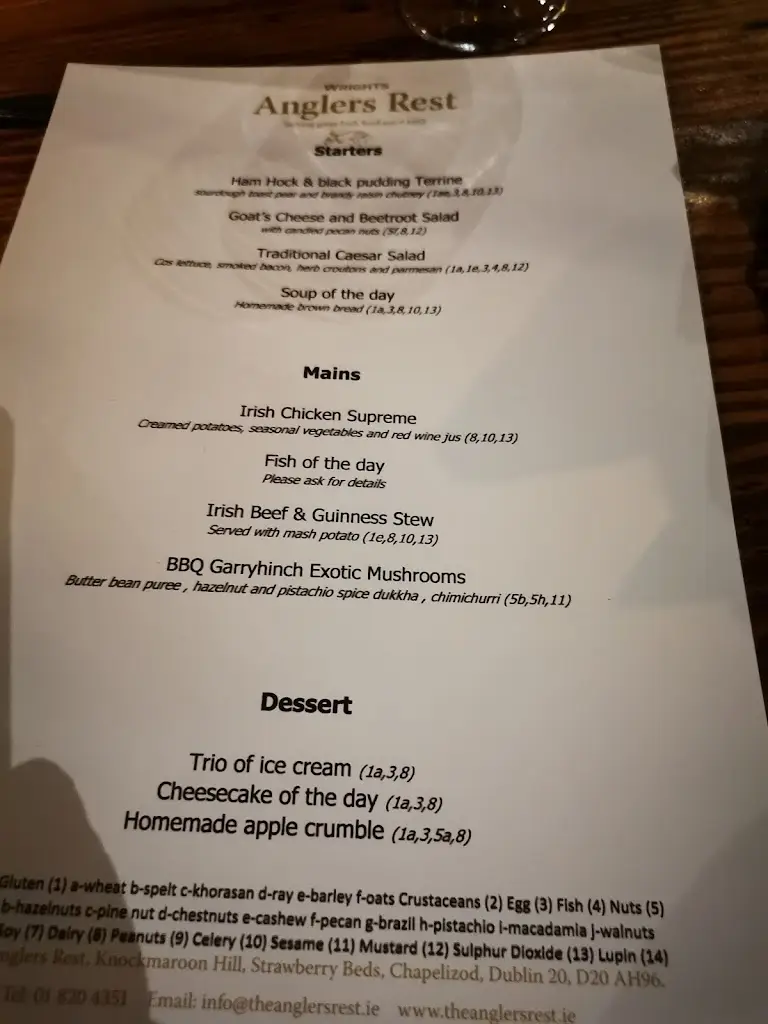 Menu_Wrights Anglers Rest_Ballyfermot_imagen_4