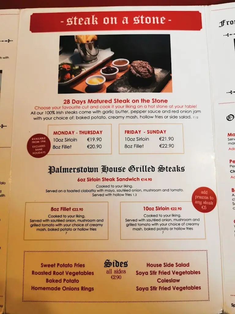 Menu_Palmerstown House Pub_Ballyfermot_image_3