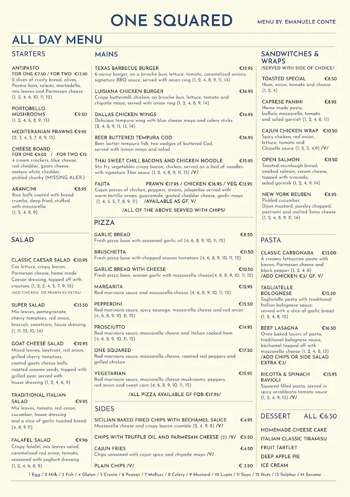 Menu_One Squared_Bayside_image_1