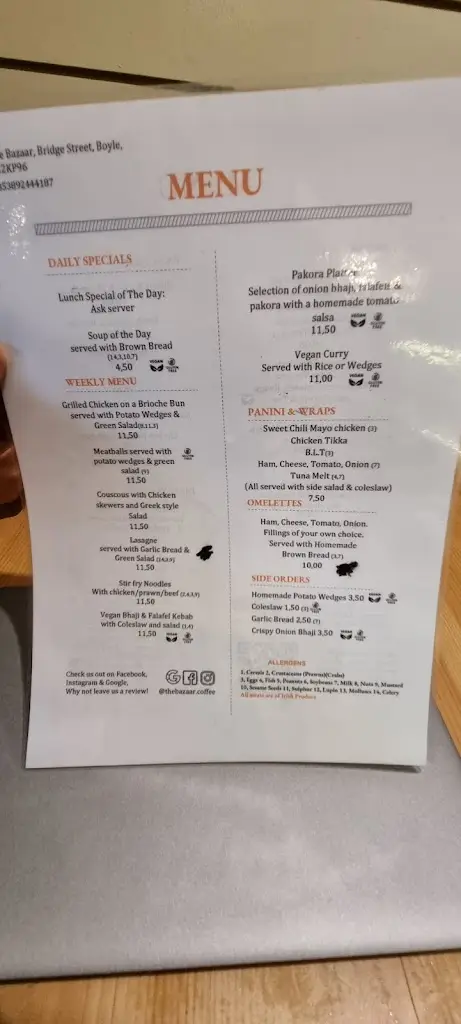 Menü_The Bazaar_Boyle_Bild_4