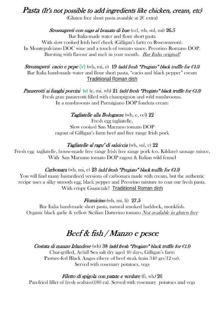 Menu_Bar Italia Ristorante_Bayside_image_1
