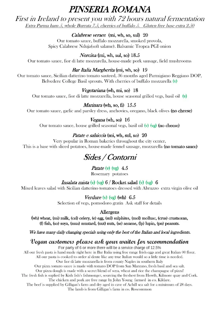 Menu_Bar Italia Ristorante_Bayside_image_2