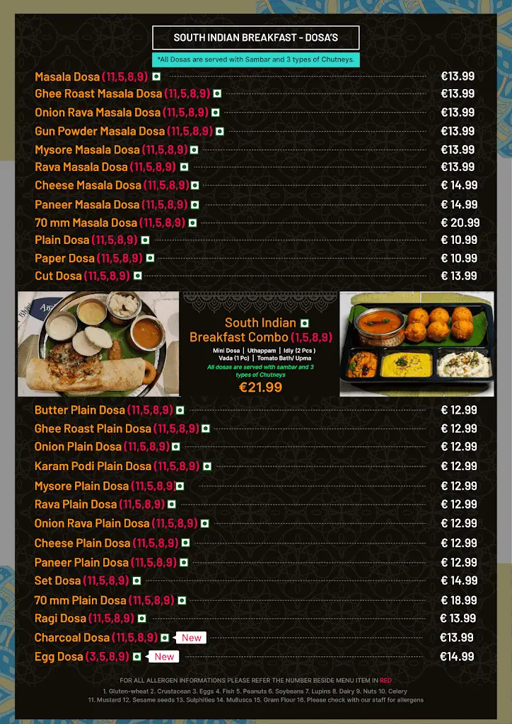 Menü_Andhra Bhavan (Marlborough St)_Bayside_Bild_1