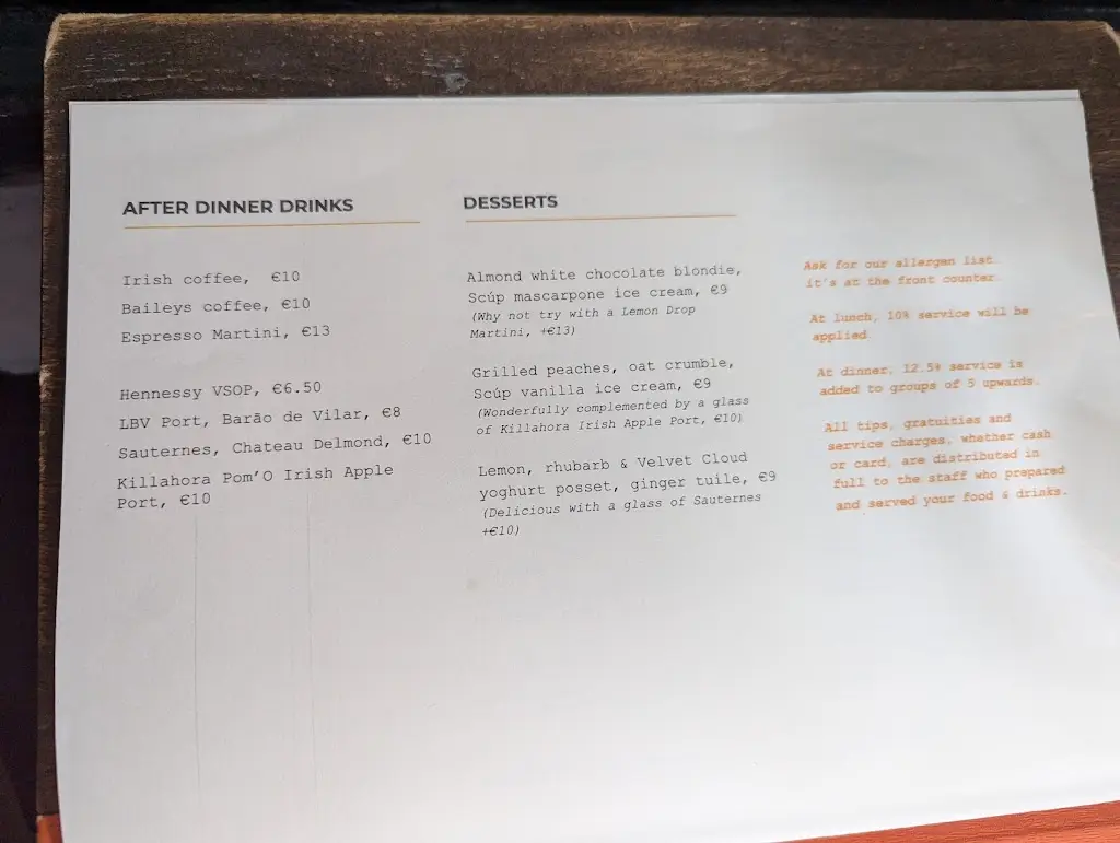 Menu_The Woollen Mills_Bayside_image_3