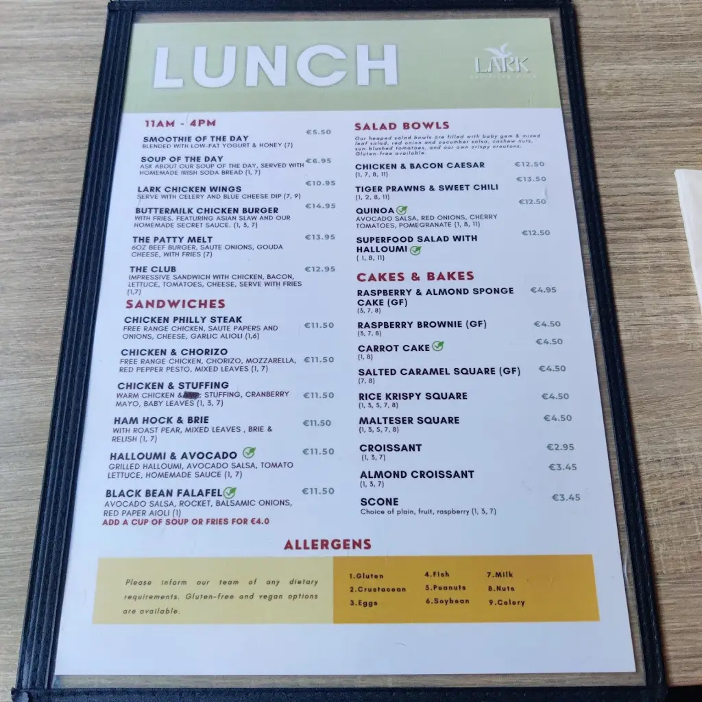 Menu_Lark Cafe Restaurant_Ballyboden_image_2