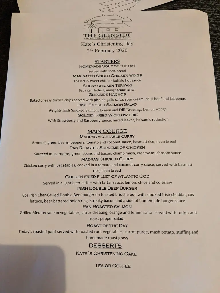 Menu_The Glenside Pub_Ballyboden_image_1