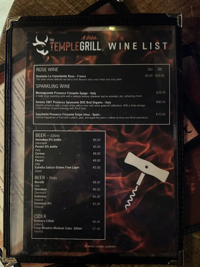Menu_The Temple Grill Restaurant_Ballyboden_immagine_2