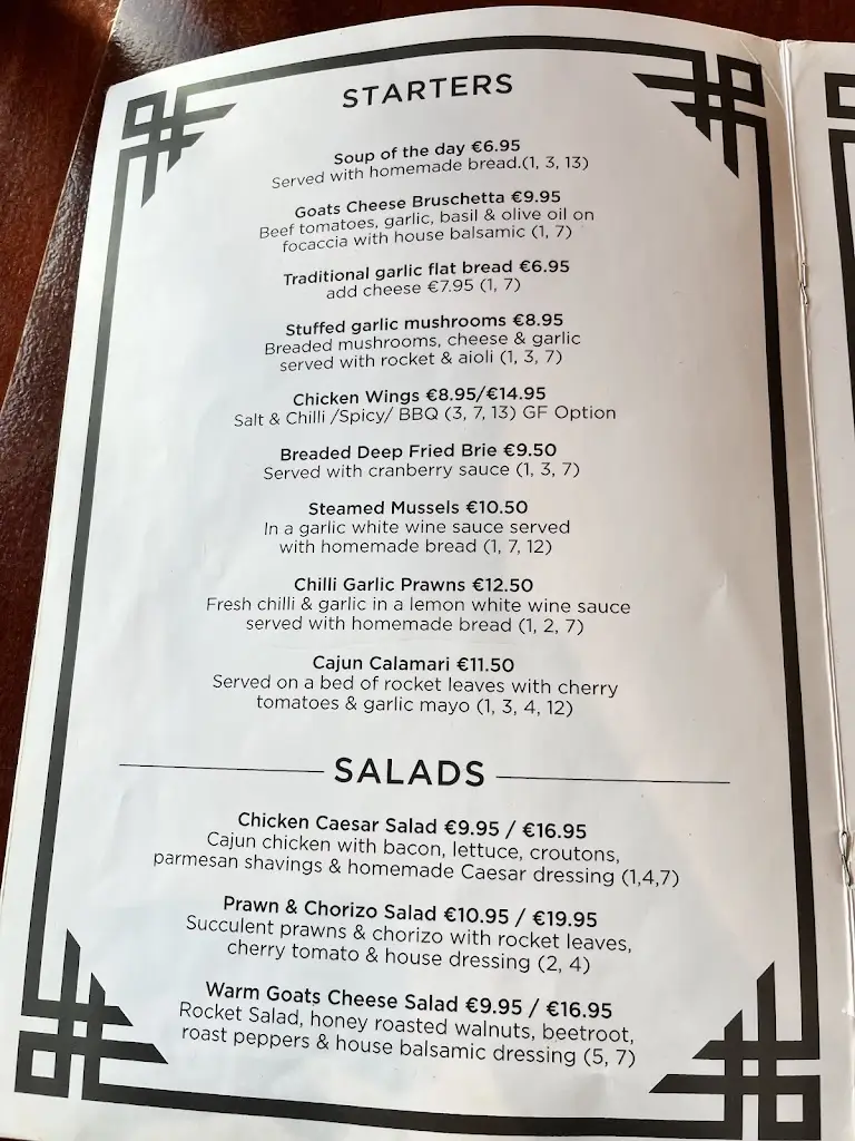 Menu_Fifty 50 Templeogue_Ballyboden_image_1