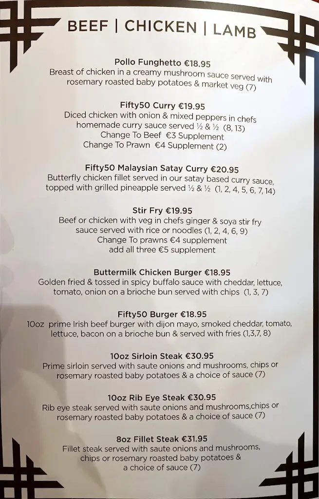 Menu_Fifty 50 Templeogue_Ballyboden_image_2