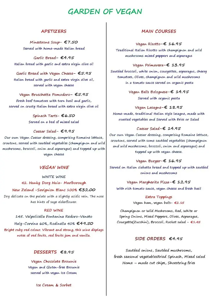 Menu_La Caverna Restaurant and Wine Bar_Ballyboden_imagen_3