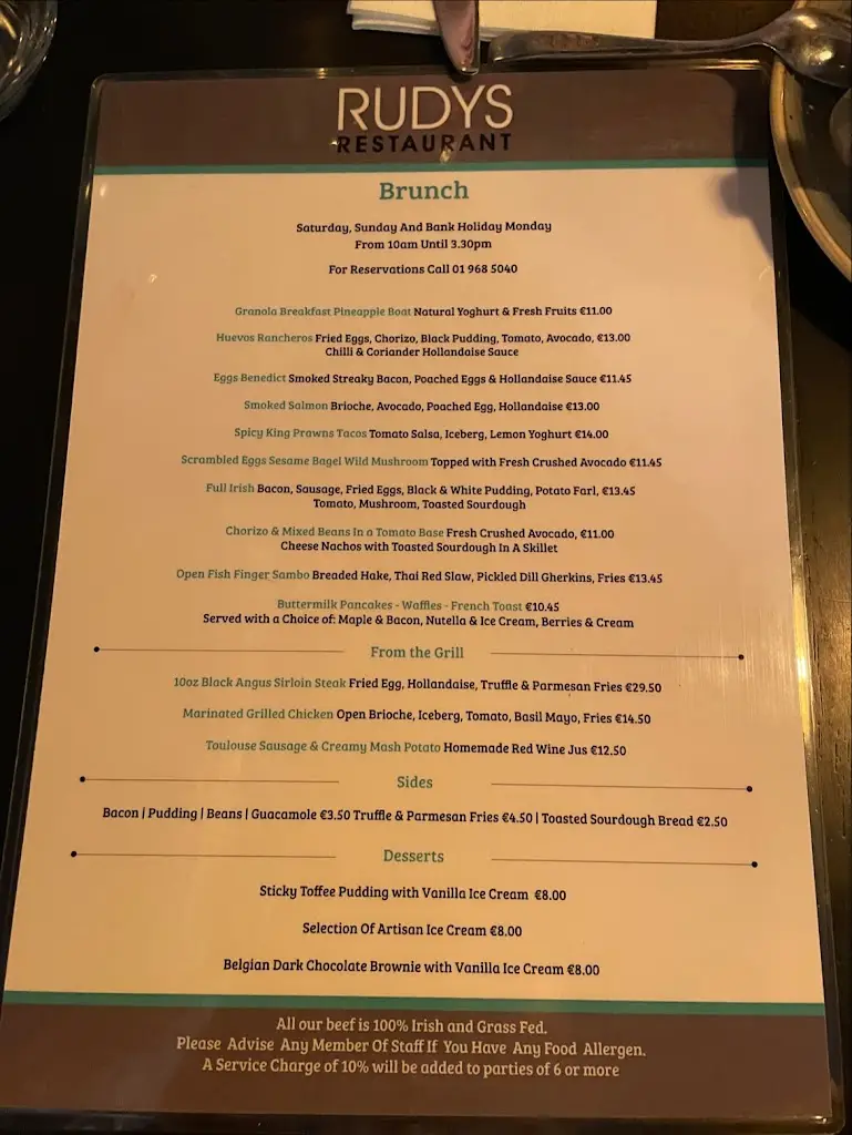 Menü_Rudys Restaurant_Blanchardstown_Bild_3