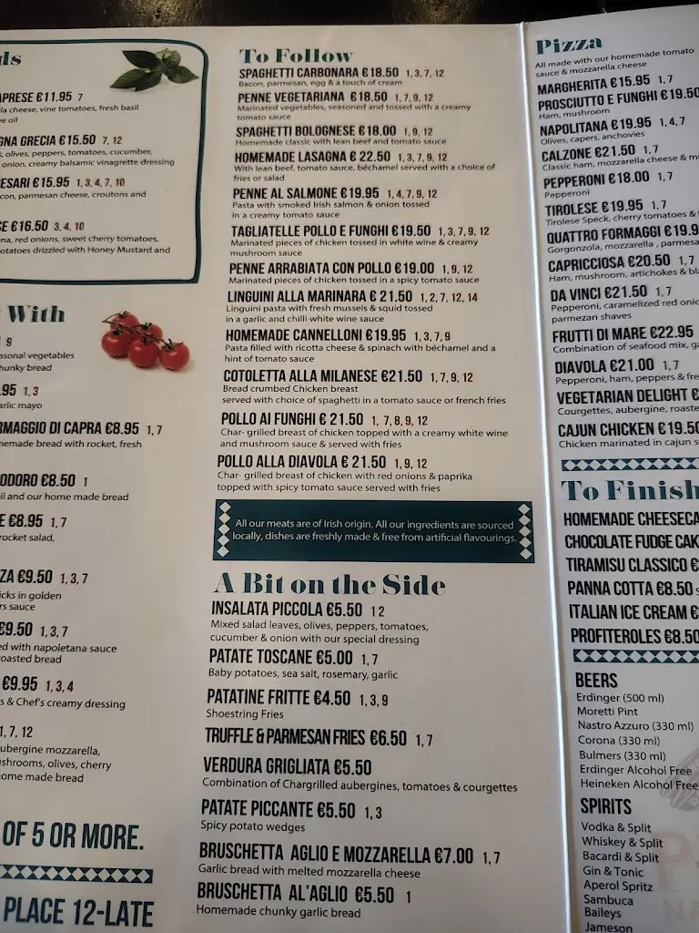 Menü_Maximilians Bistro_Blanchardstown_Bild_4