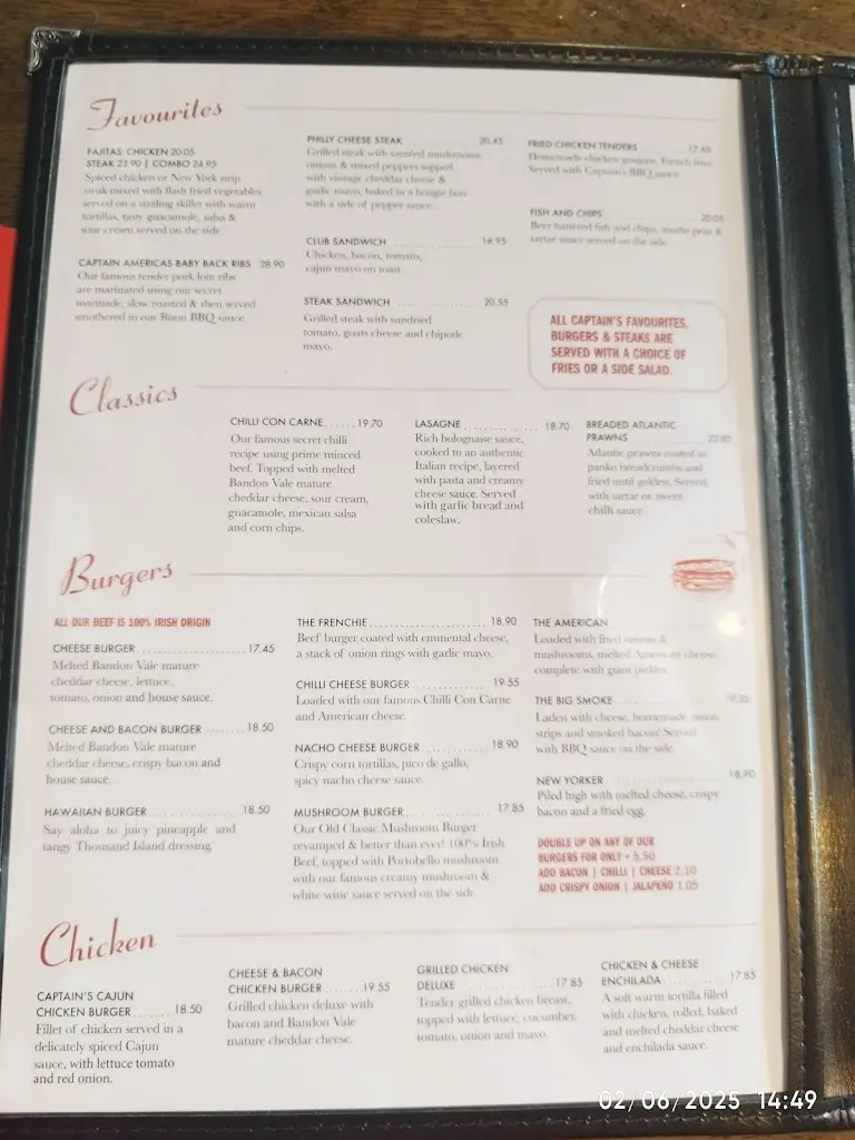 Menu_Captain Americas Blanchardstown_Blanchardstown_image_3