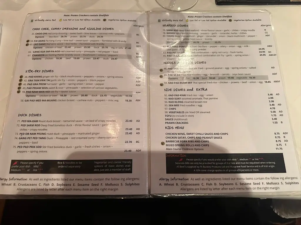Menu_Thai Garden Restaurant_Blanchardstown_image_1