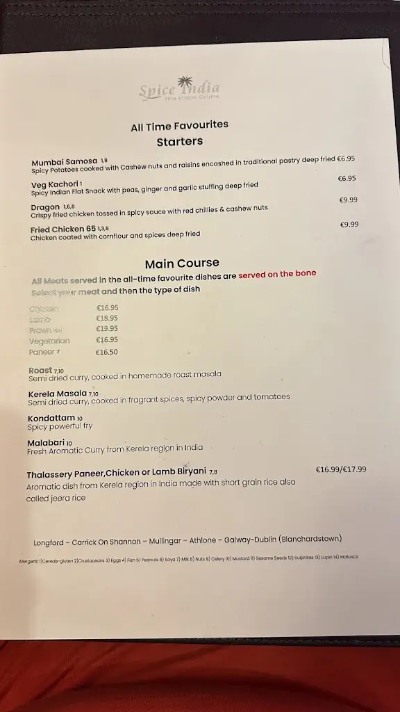 Menu_Spice India Blanchardstown_Blanchardstown_image_1