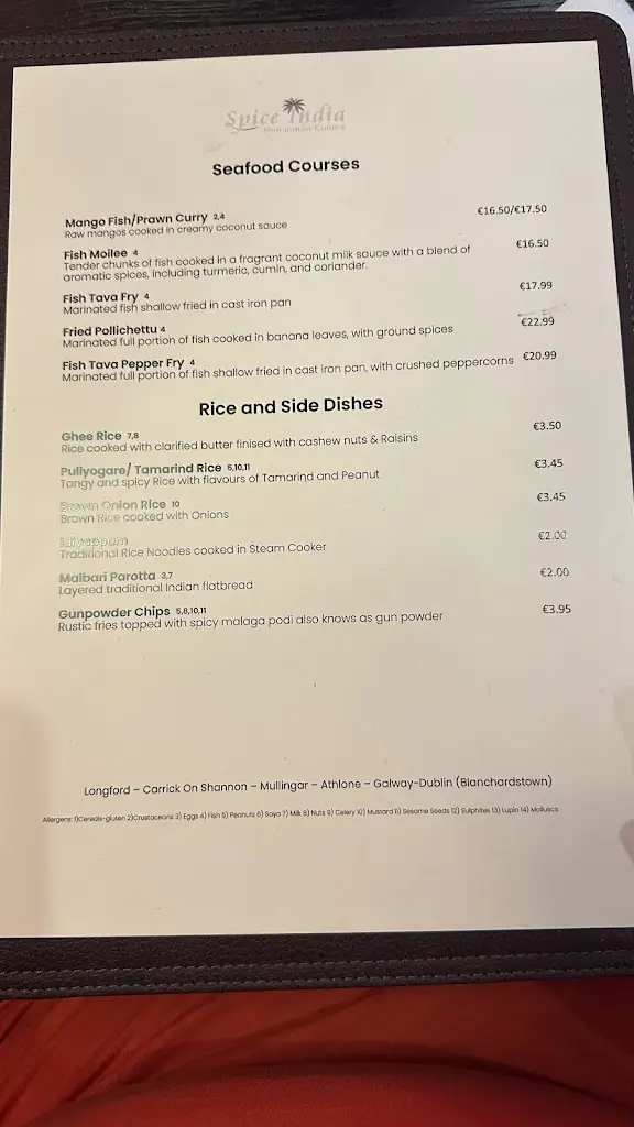 Menu_Spice India Blanchardstown_Blanchardstown_image_2
