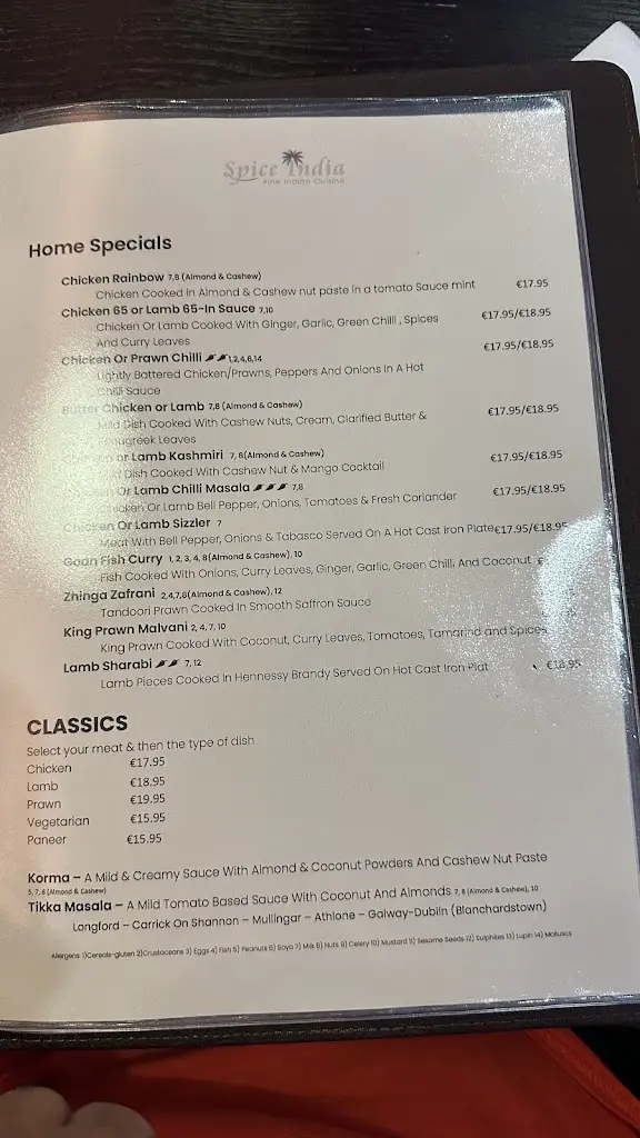 Menu_Spice India Blanchardstown_Blanchardstown_image_3