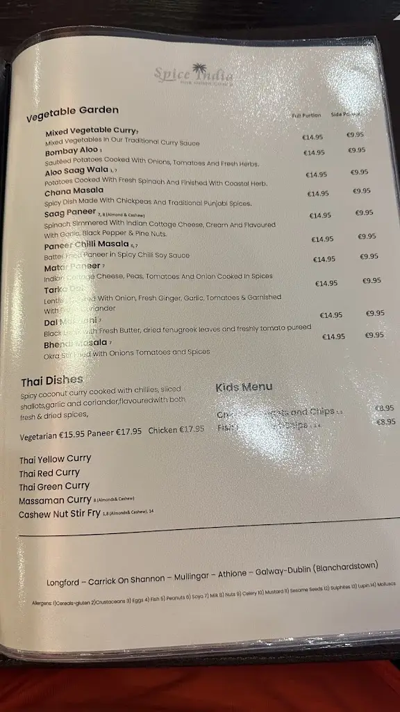 Menu_Spice India Blanchardstown_Blanchardstown_image_4