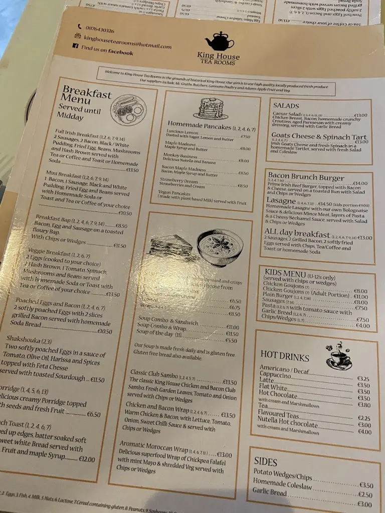 Menu_King House Tea Rooms_Boyle_image_3