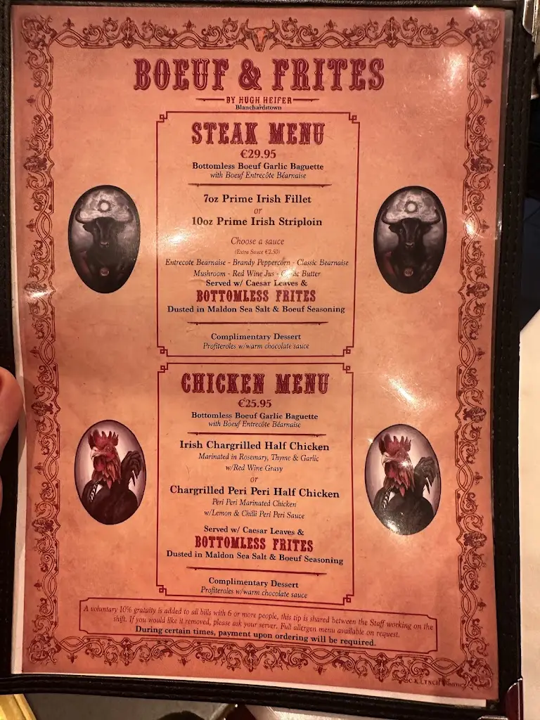 Menu_Boeuf and Frites Blanchardstown_Blanchardstown_image_1