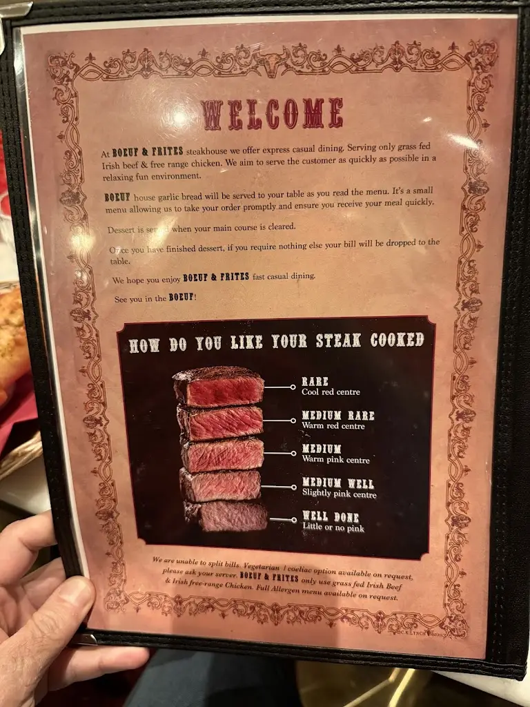 Menu_Boeuf and Frites Blanchardstown_Blanchardstown_image_2