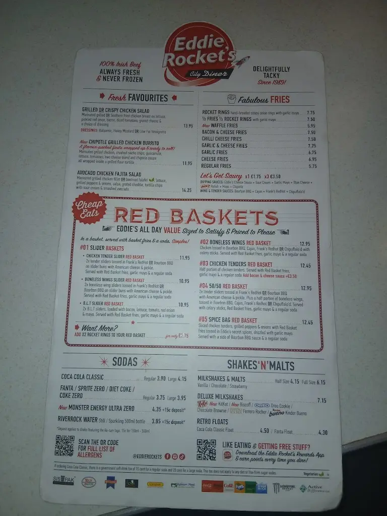 Menu_Eddie Rocket's_Blanchardstown_immagine_3