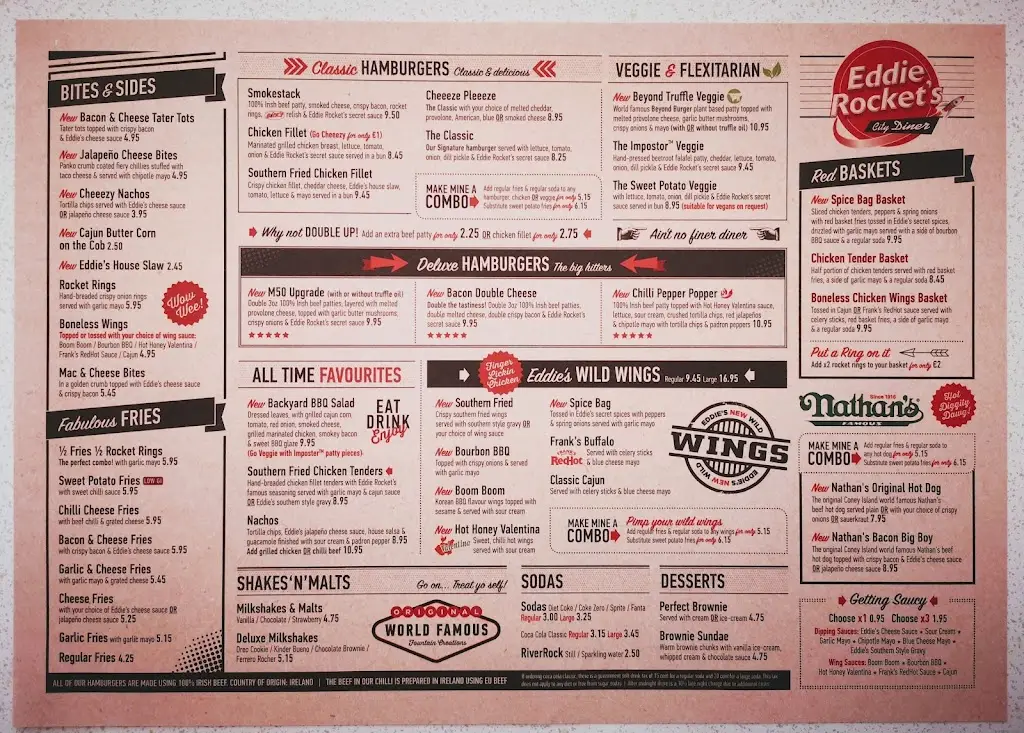 Menu_Eddie Rocket's_Blanchardstown_immagine_4