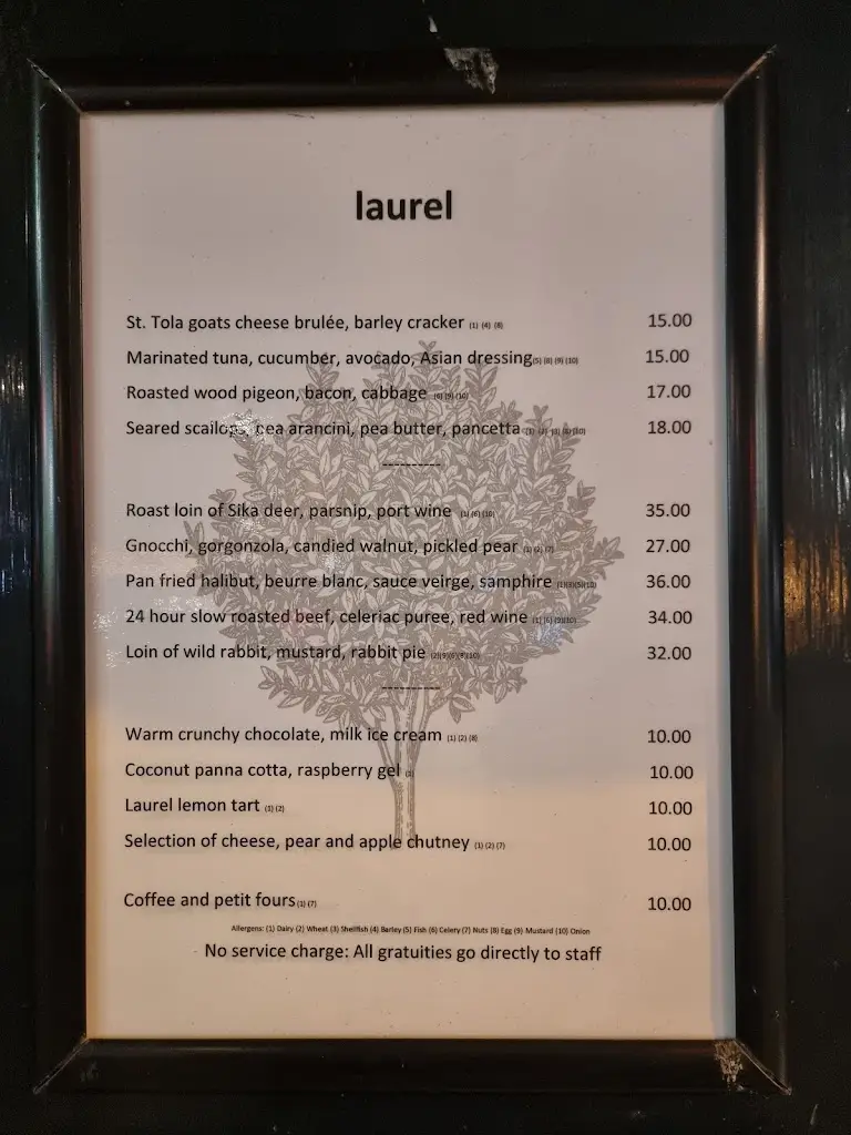 Menü_Laurel Restaurant_Blackrock_Bild_3