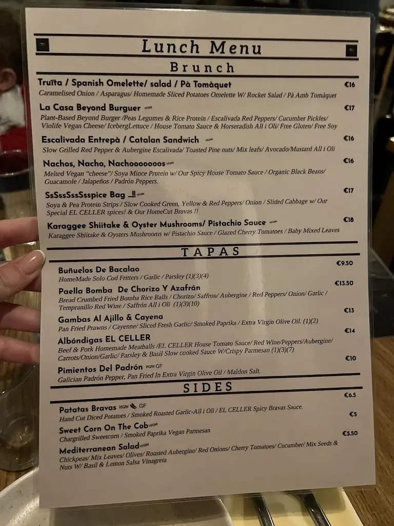 Menu_EL CELLER Tapas Restaurant & Wine Bar_Blackrock_image_3