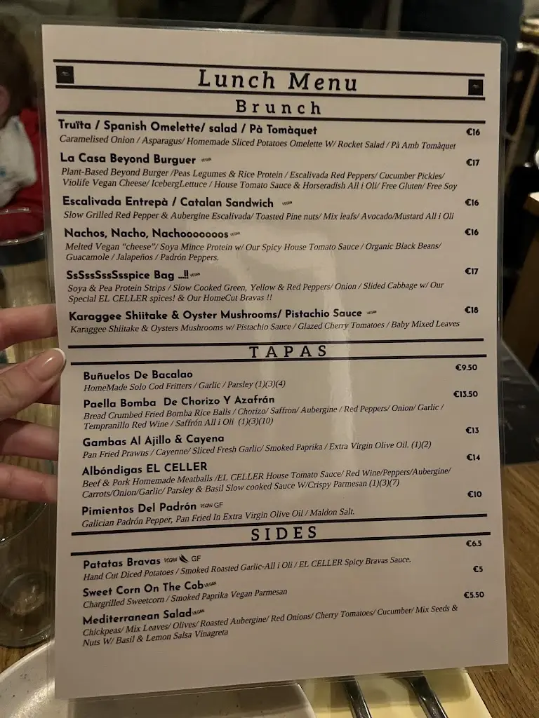 Menu_EL CELLER Tapas Restaurant & Wine Bar_Blackrock_image_4