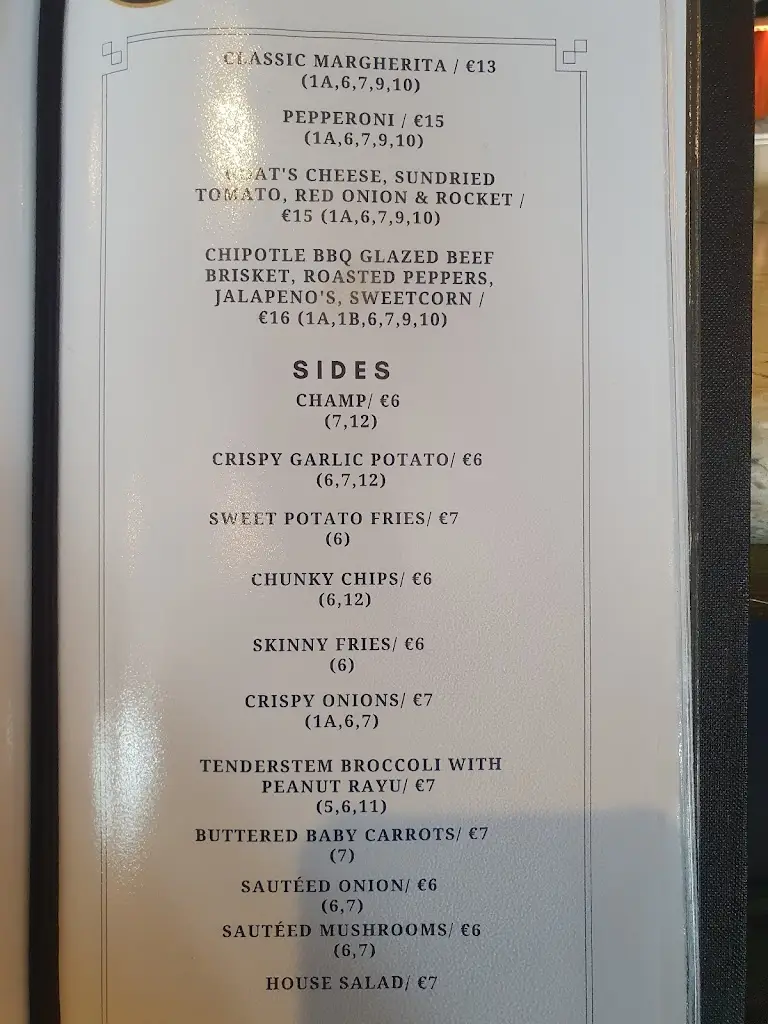 Menu_The Clermont_Blackrock_imagen_2