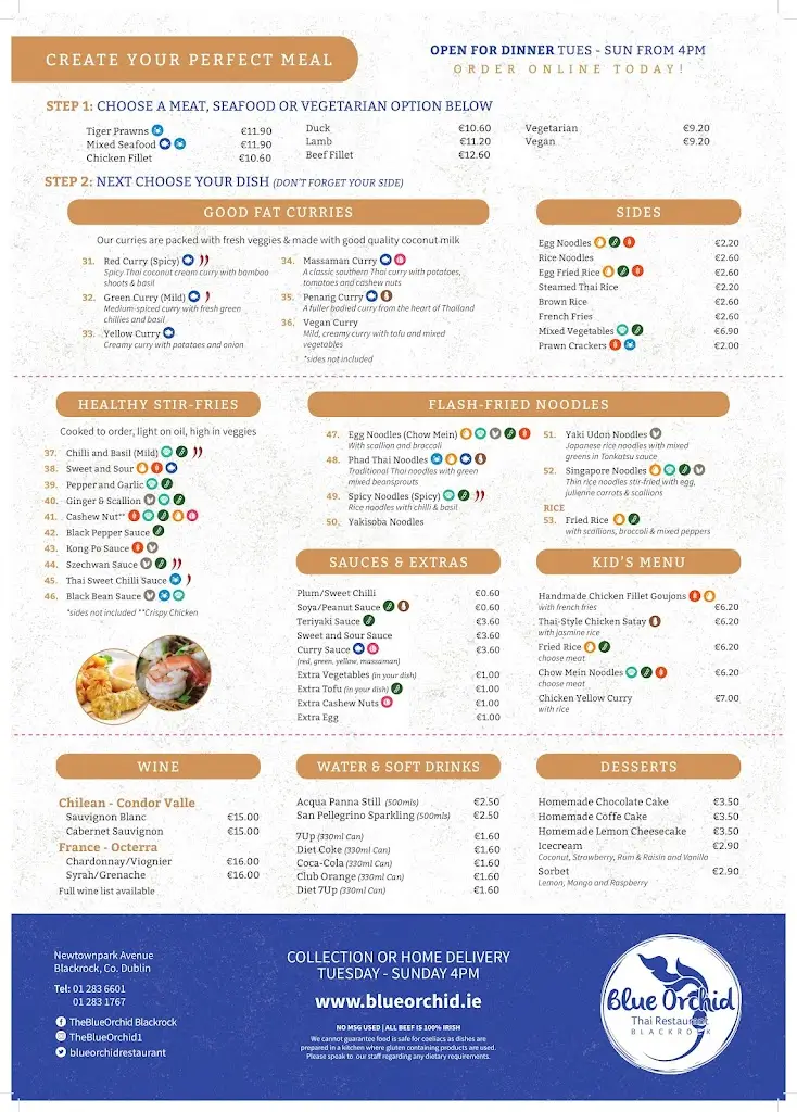 Menu_The Blue Orchid Restaurant_Blackrock_imagen_3