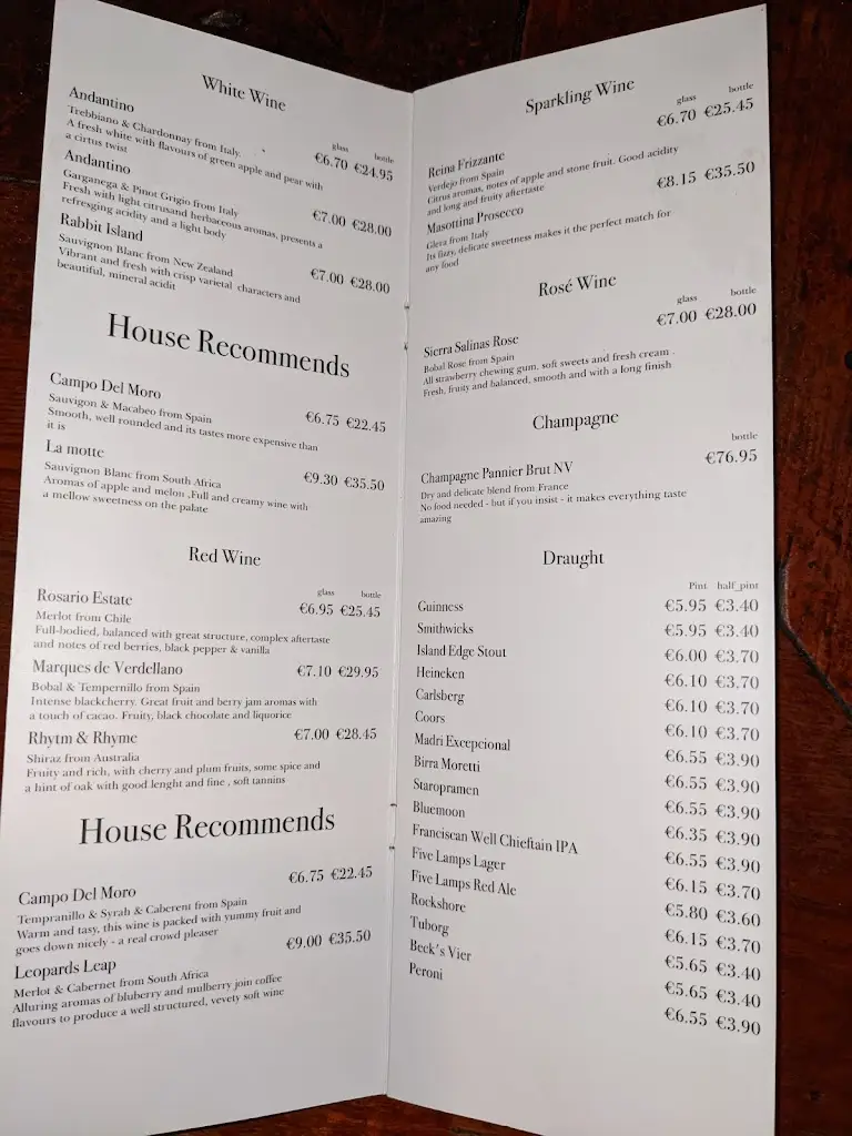 Menu_The Old Punch Bowl_Booterstown_image_4