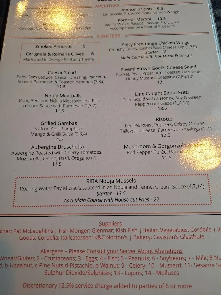 Menu_Riba Restaurant & Pizzeria_Booterstown_image_2